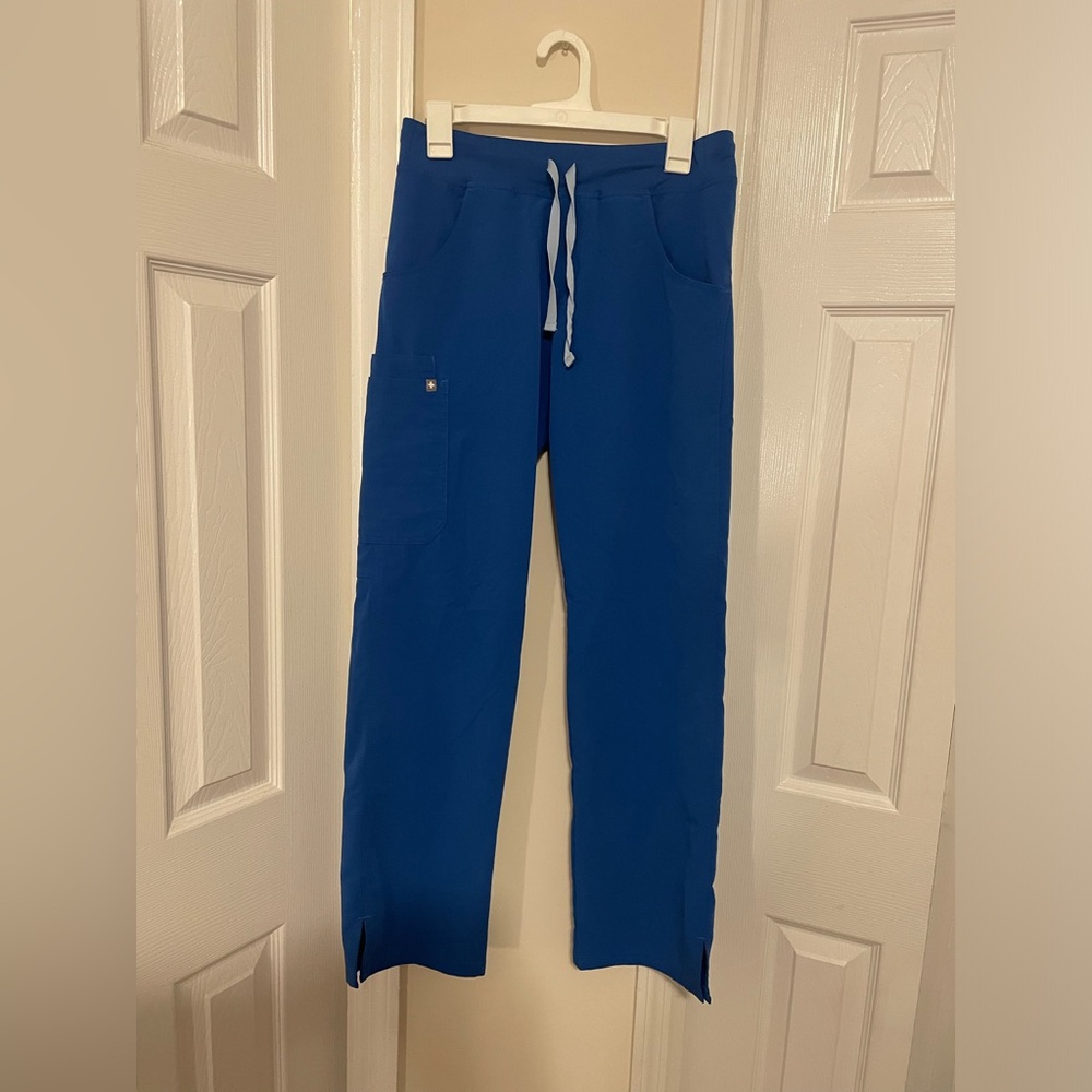 Size small royal blue figs scrub pants